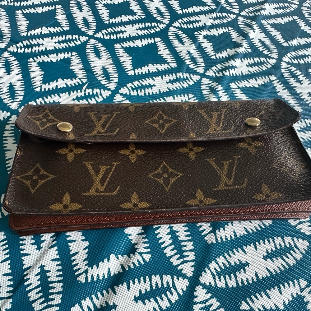 Louis Vuitton Monogram Brown Leather Pouch